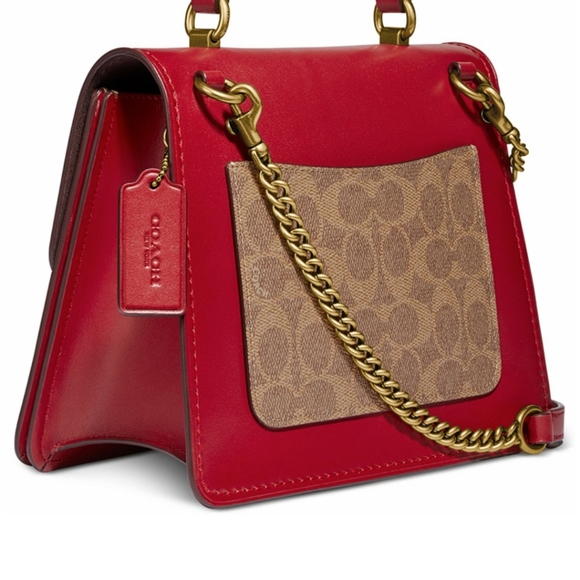 COACH Coated Canvas Signature Parker Handle Bag - Picture 5 of 6